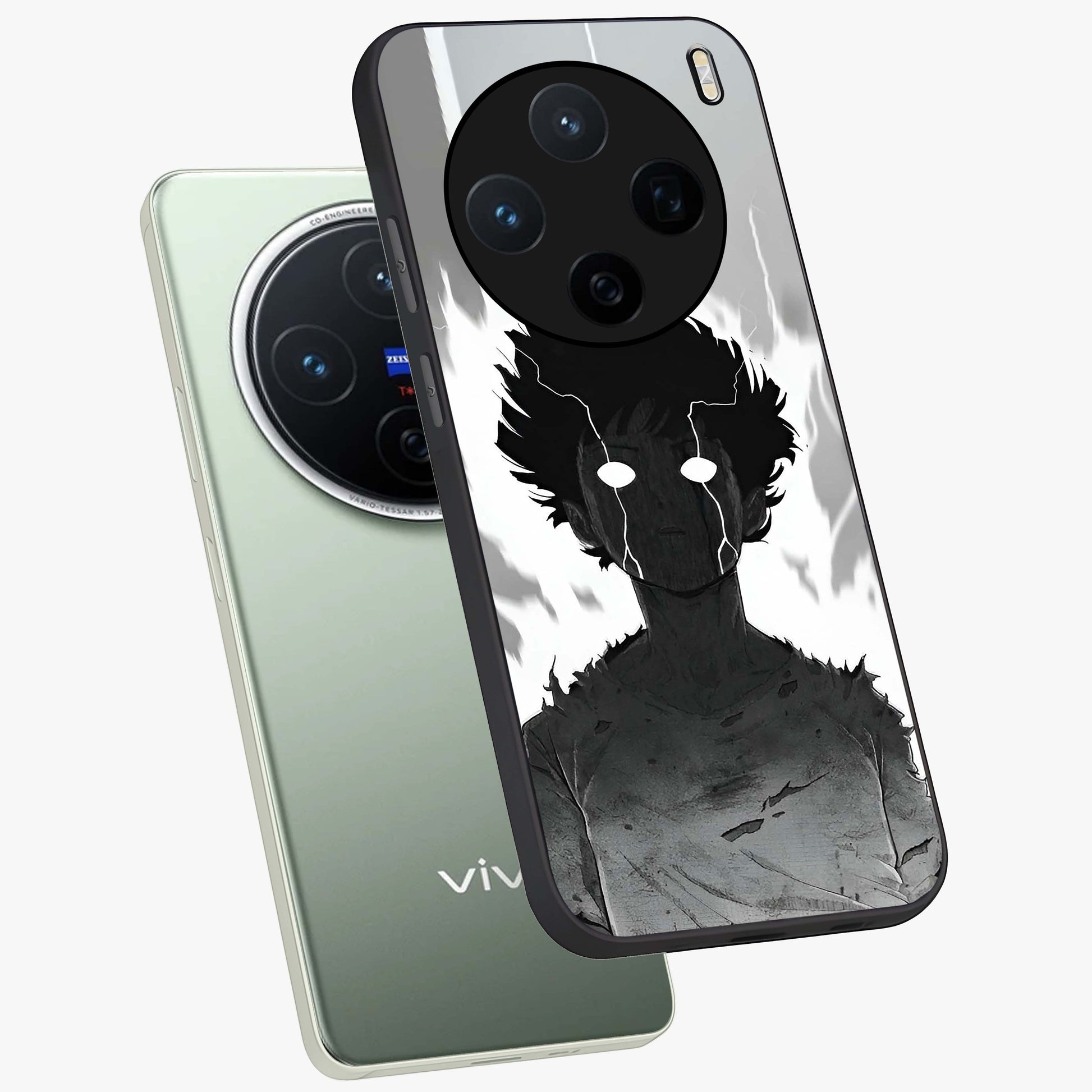 Awakened Inner Rage Glass Case displayed in angled mockup highlighting powerful graphic design and bold artistic theme.