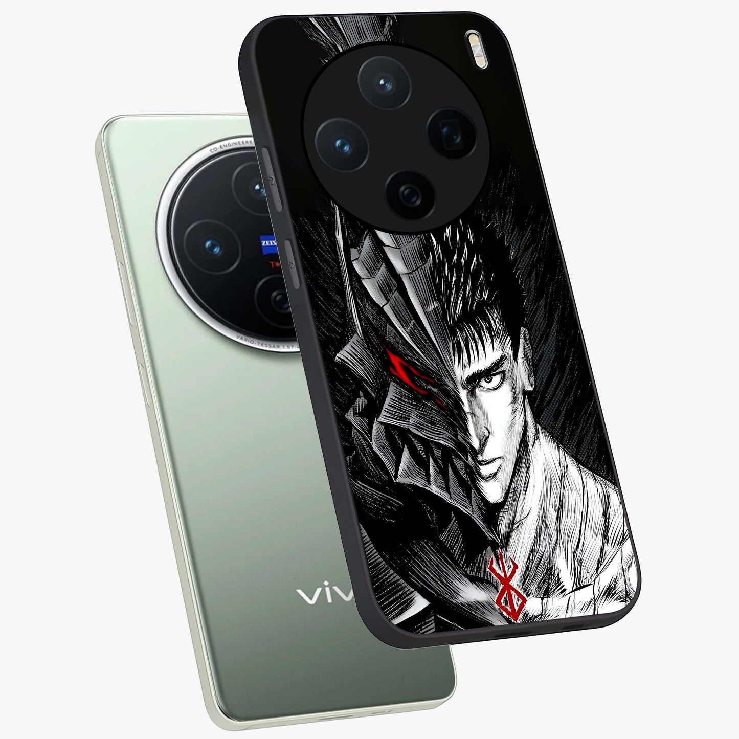 Berserker Blood Oath Glass Case displayed in angled mockup highlighting dark fantasy graphic design and powerful theme.