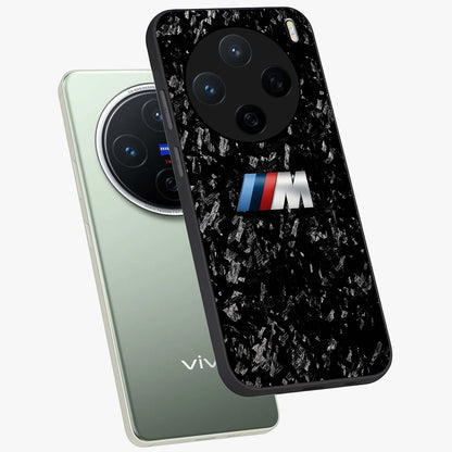 Carbon Speed Mark Glass Case displayed in angled mockup highlighting racing inspired carbon design and sleek aesthetic style.