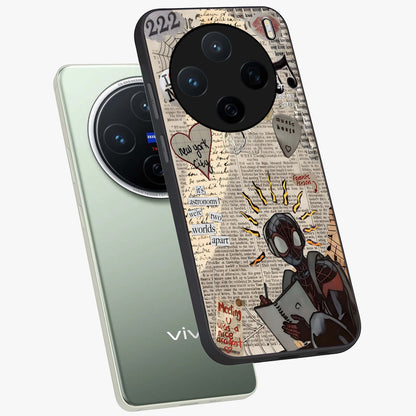 City Dream Sketch Glass Case displayed in angled mockup highlighting minimal city illustration with aesthetic sketch style.