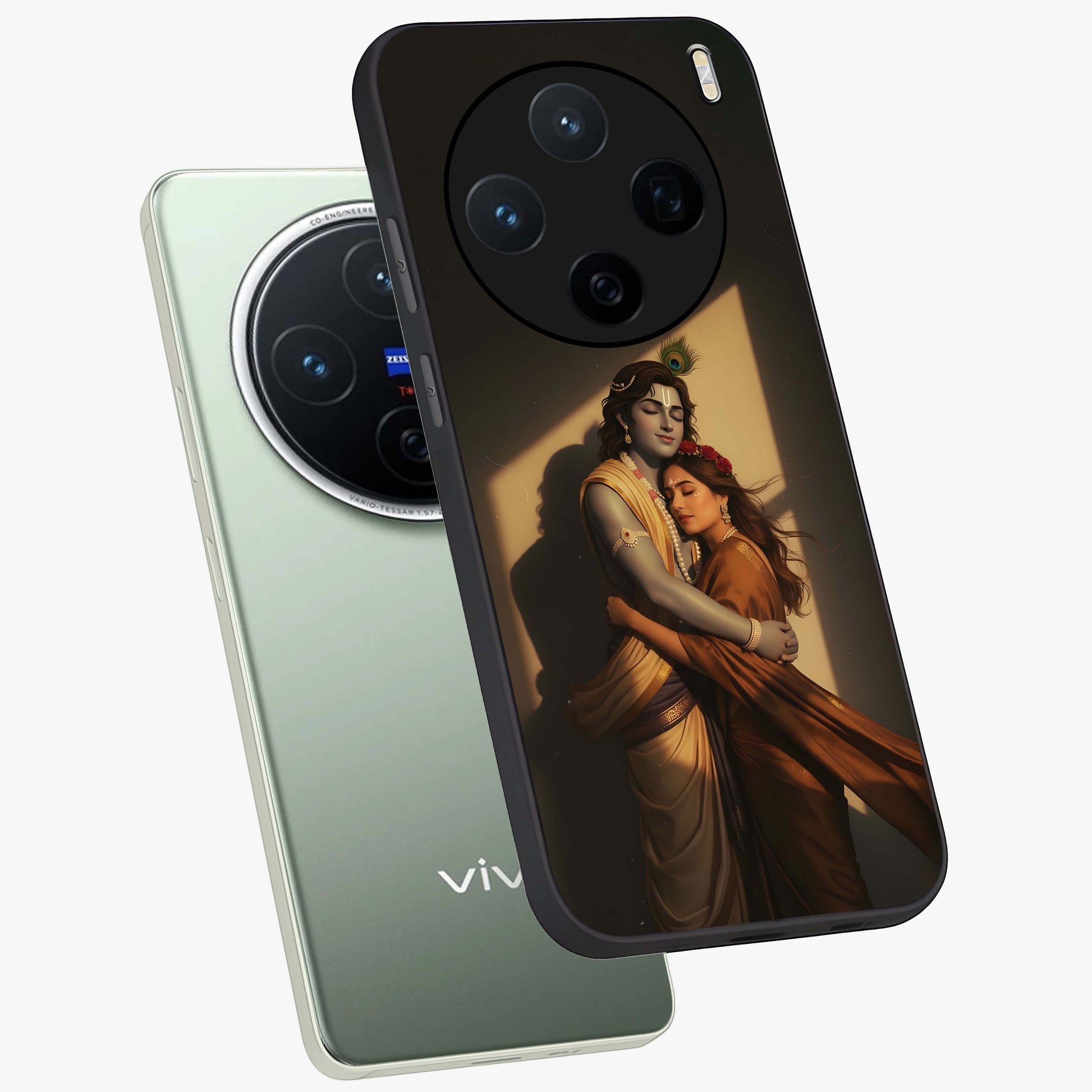 Divine Eternal Love Glass Case displayed in angled mockup highlighting elegant divine inspired design with peaceful aesthetic.