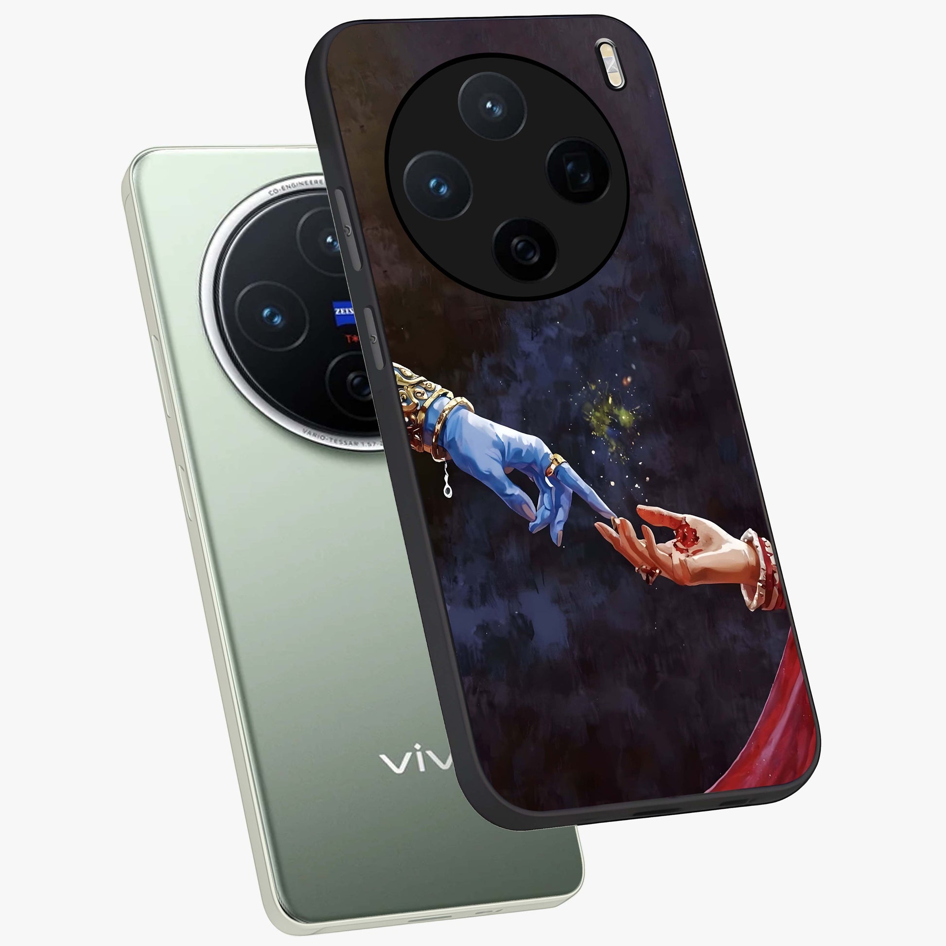Divine Touch Eternal Glass Case displayed in angled mockup highlighting elegant divine inspired design with calm aesthetic style.