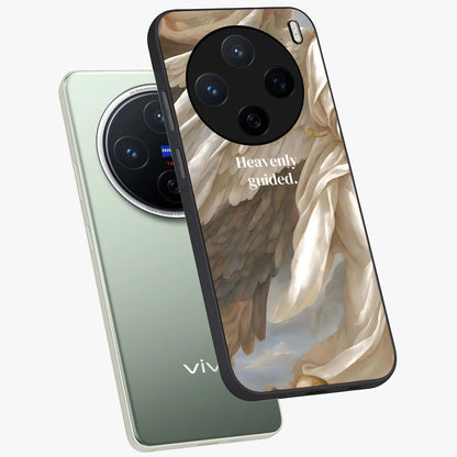Divine Winged Grace Glass Case displayed in angled mockup highlighting graceful wing design with divine aesthetic style.