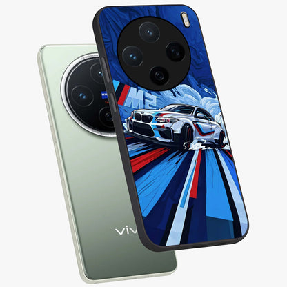 Drift Power Rush Glass Case displayed in angled mockup highlighting powerful drift car design with sporty aesthetic style.