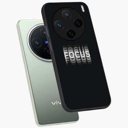 Focus Mode On Glass Case displayed in angled mockup highlighting clean minimal text artwork with modern aesthetic style.