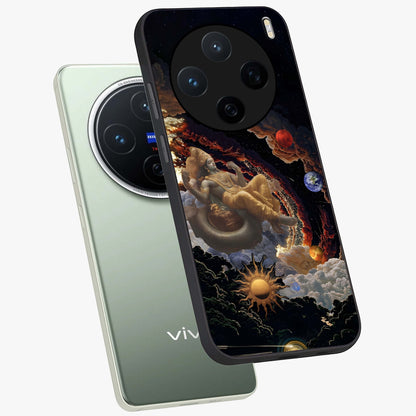 Galactic Divine God Glass Case displayed in angled mockup highlighting powerful celestial deity illustration with galactic aesthetic.