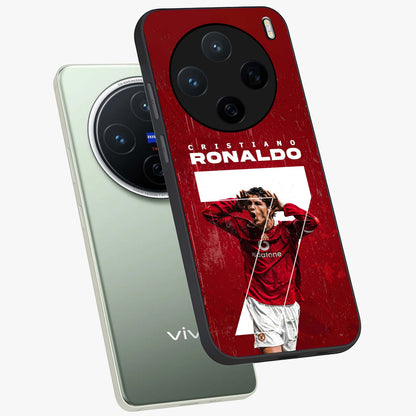 Goal Celebration Legacy Glass Case displayed in angled mockup highlighting energetic sports celebration design with bold athletic theme.