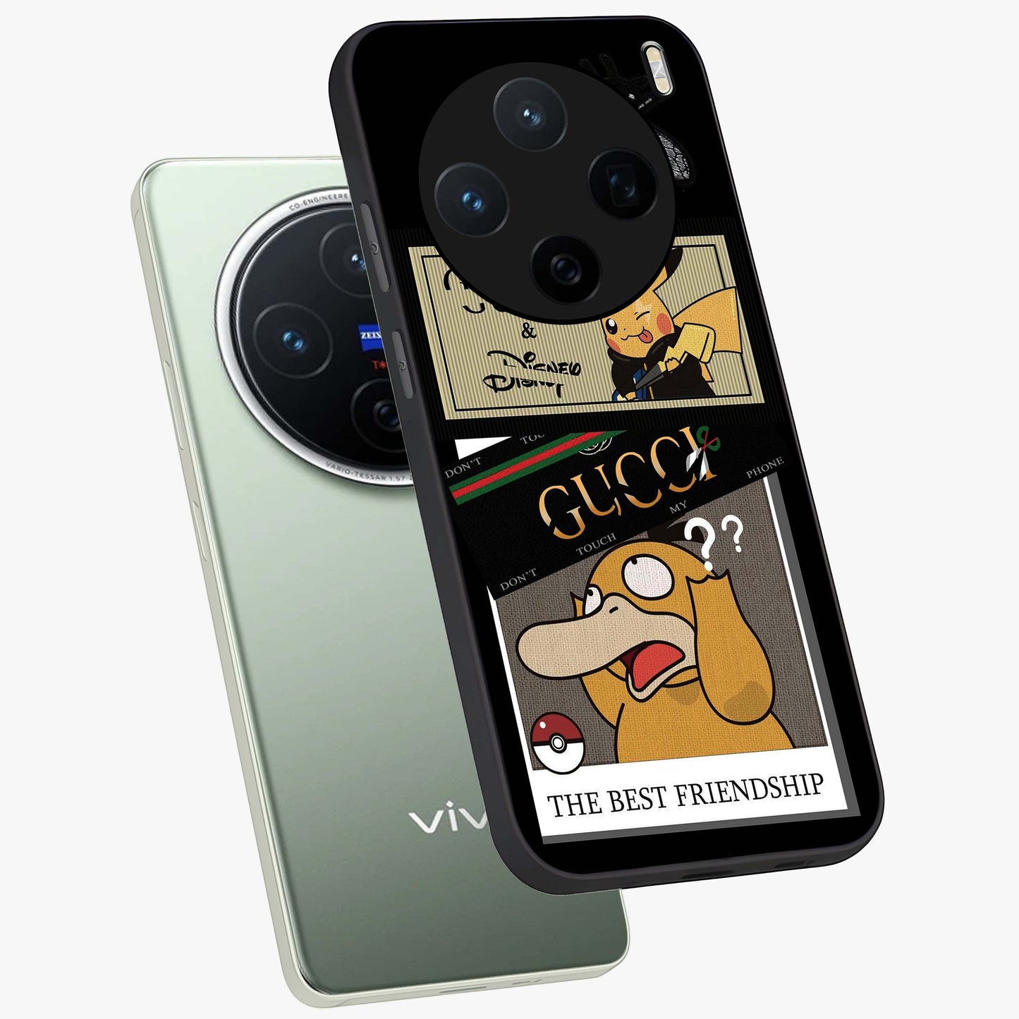 Gucci Play Mashup Glass Case displayed in angled mockup highlighting stylish fashion mashup design with bold aesthetic.