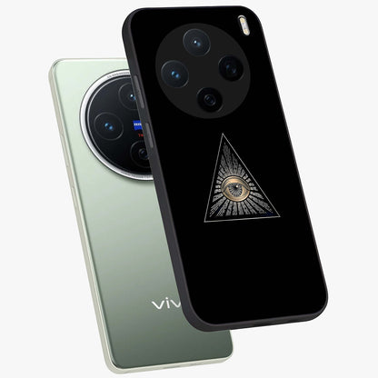 Illuminati Evil Glass Case displayed in angled mockup highlighting dark occult inspired design with bold aesthetic style.