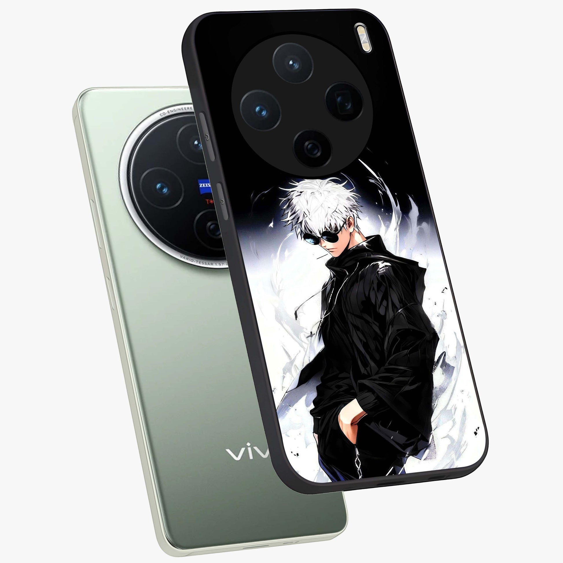 Limitless Shadow King Glass Case displayed in angled mockup highlighting dramatic dark hero design with intense aesthetic.