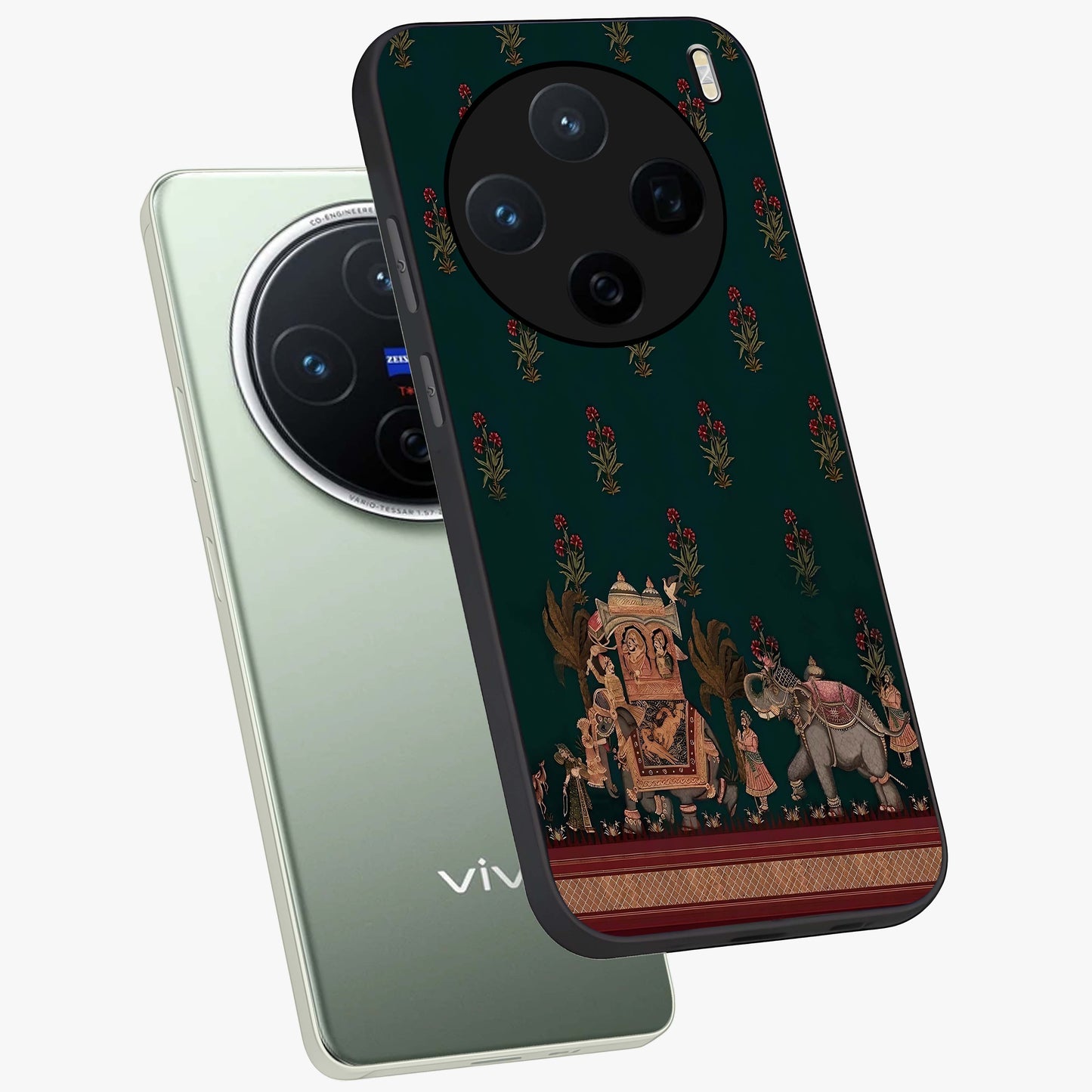 Macmerise Glass Case displayed in angled mockup highlighting trendy graphic design with sleek aesthetic style.