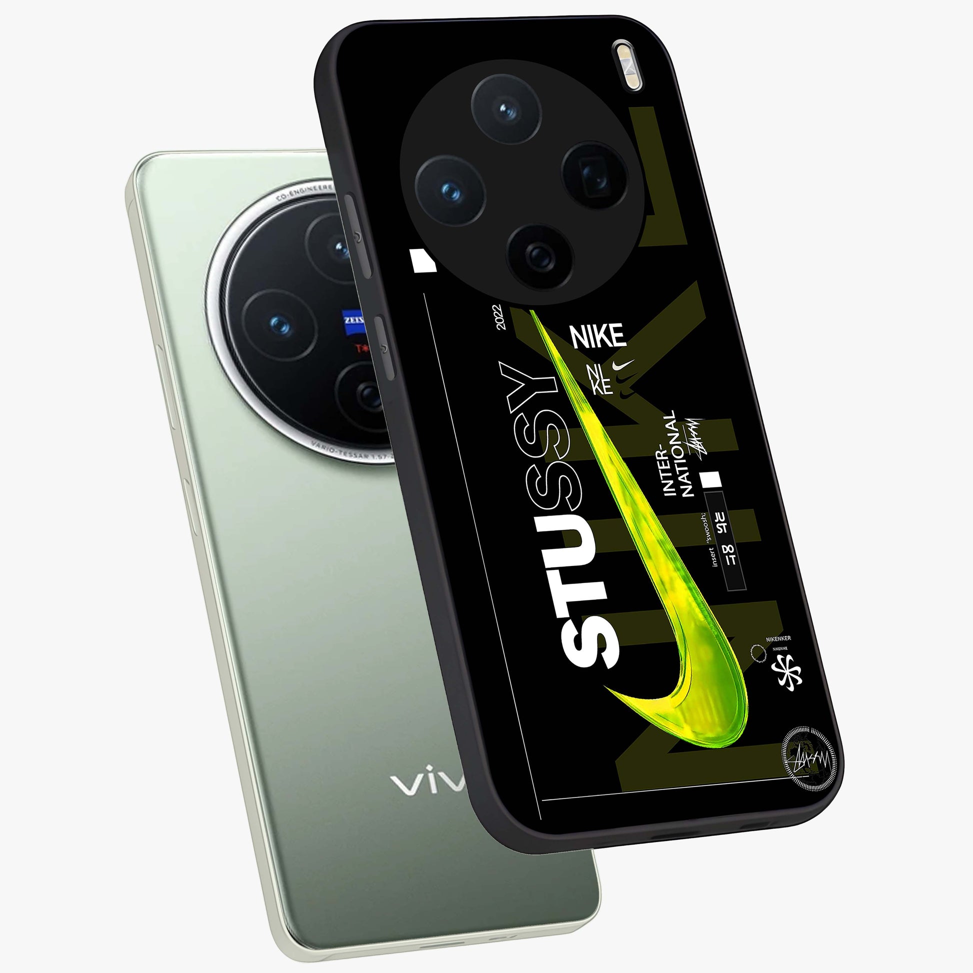 Neon Street Edition Glass Case displayed in angled mockup highlighting vibrant urban design with bold street aesthetic.