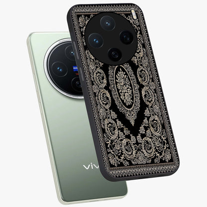 Noir Bloom Elegance Glass Case displayed in angled mockup highlighting refined flower design with stylish noir aesthetic.