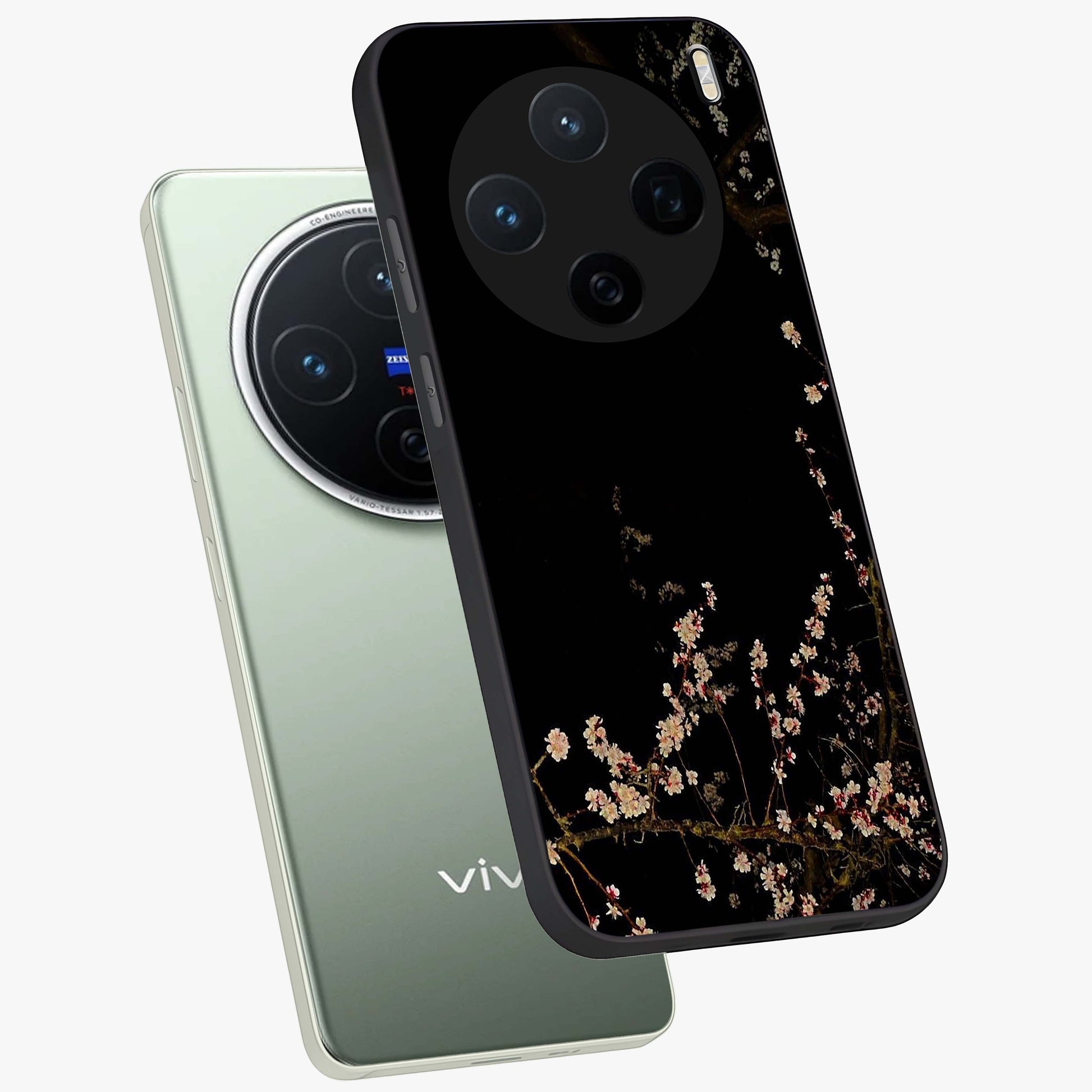 Petal Moon Light With Custom Name Glass Case displayed in angled mockup highlighting delicate petal design with custom name feature.