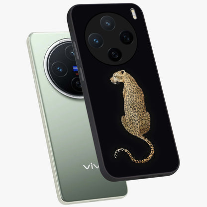 Regal Leopard Glass Case displayed in angled mockup highlighting powerful animal illustration with stylish wild aesthetic.