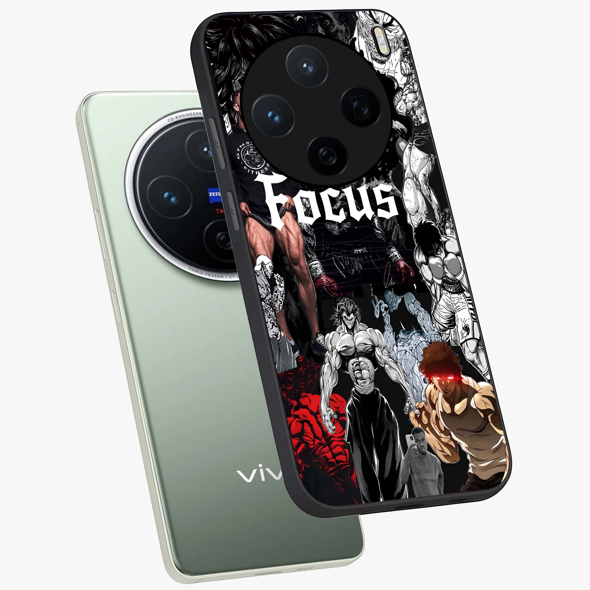 Relentless Power Focus Glass Case displayed in angled mockup highlighting bold statement design with modern aesthetic style.