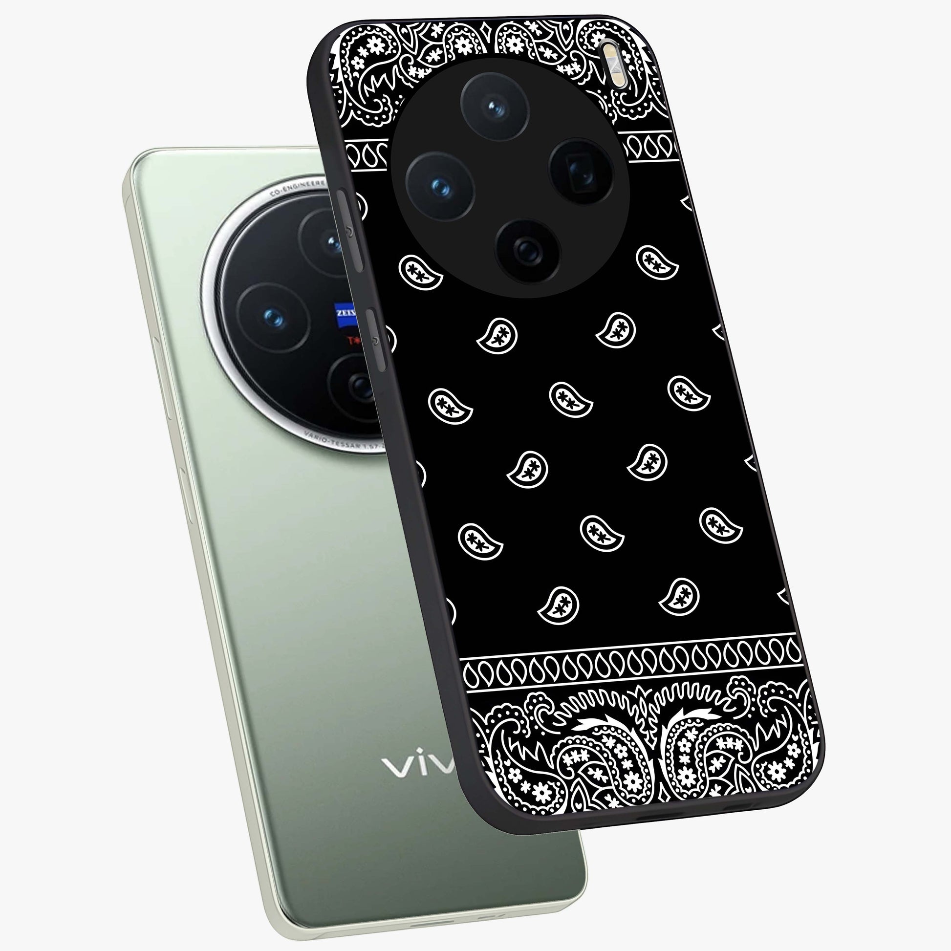 Retro Rebel Threads Glass Case displayed in angled mockup highlighting retro inspired graphic design with rebellious aesthetic.