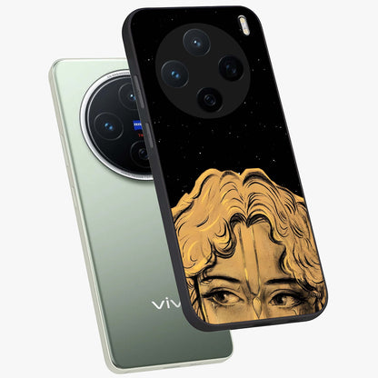 Shri Krishna Art Glass Case displayed in angled mockup highlighting spiritual Krishna illustration with divine aesthetic.