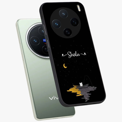 Silent Night Row Glass Case displayed in angled mockup highlighting peaceful evening design with dreamy night aesthetic.