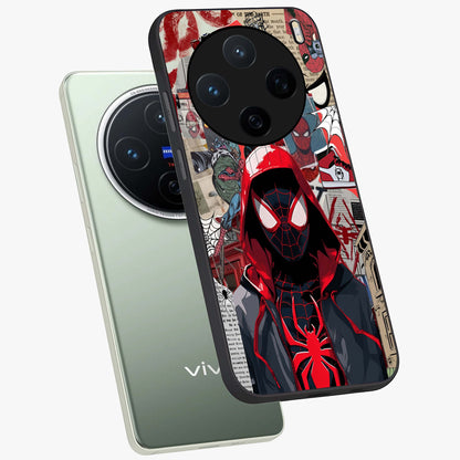 Spider Collage Street Glass Case displayed in angled mockup highlighting dynamic street style collage design with comic aesthetic.