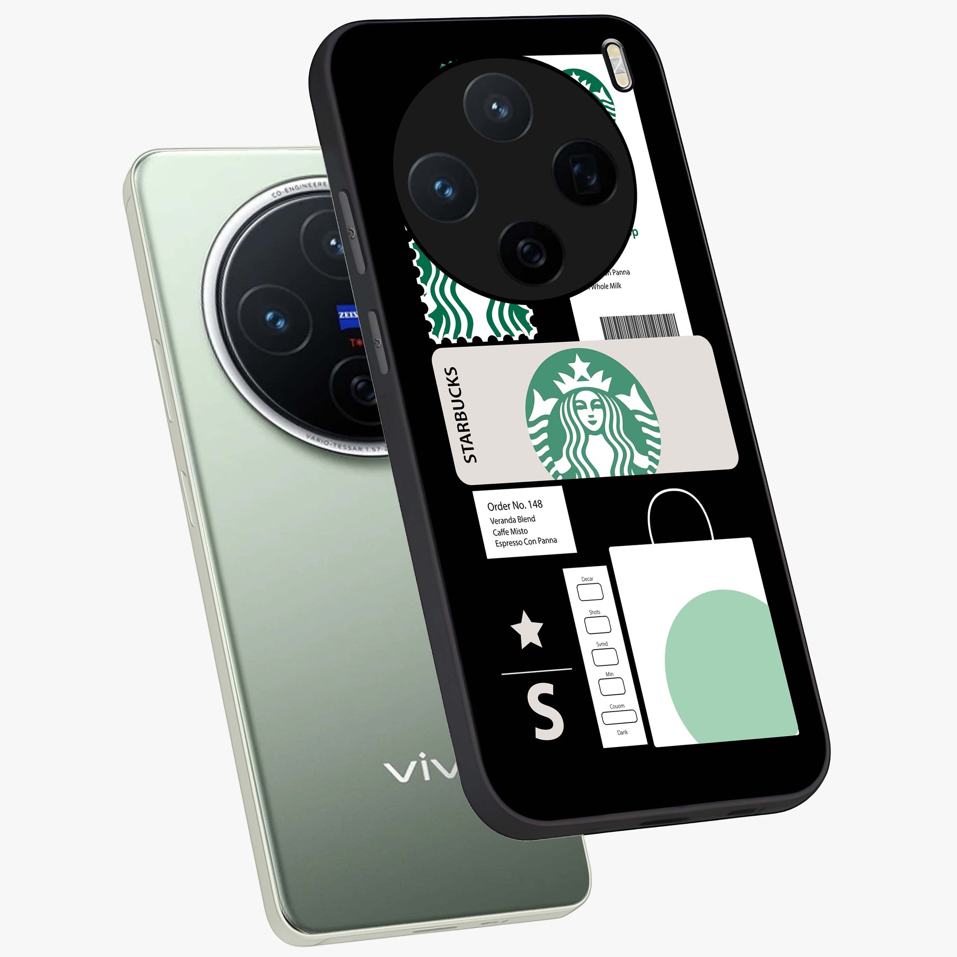Starbucks Mocha Glass Case displayed in angled mockup highlighting stylish mocha themed design with cozy café aesthetic.