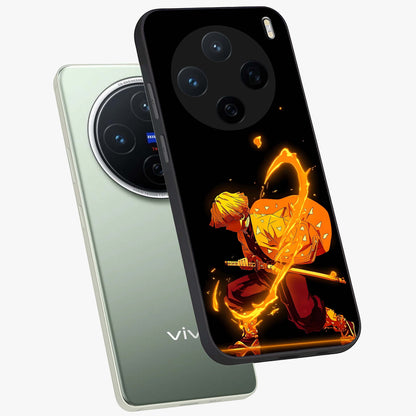 Thunder Flame Execution Glass Case displayed in angled mockup highlighting dramatic fire themed design with intense fantasy aesthetic.