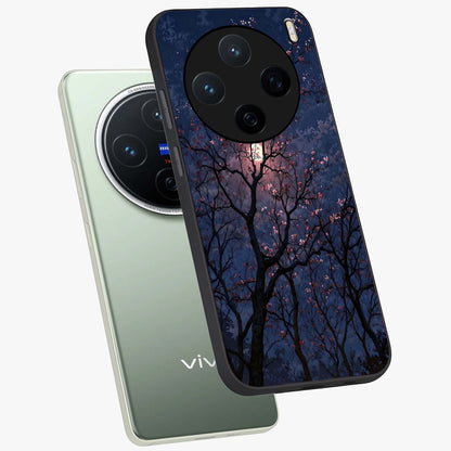 Twilight Sakura Serenade Glass Case displayed in angled mockup highlighting delicate sakura flower design with dreamy aesthetic.