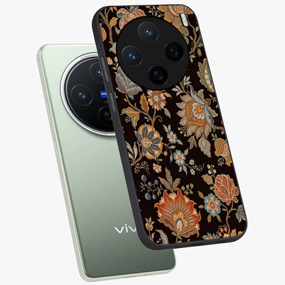 Vintage Floral Dream Glass Case displayed in angled mockup highlighting elegant vintage flower design with soft aesthetic style.