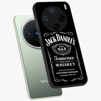 Vintage Whiskey Heritage Glass Case displayed in angled mockup highlighting retro beverage themed design with heritage aesthetic.