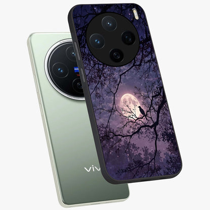 Whispering Moon Silence Glass Case displayed in angled mockup highlighting calm lunar design with dreamy night aesthetic.