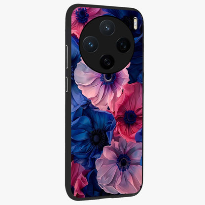 Flower Paper Art Pattern Glass Case upright view showcasing decorative paper floral artwork with creative craft style.