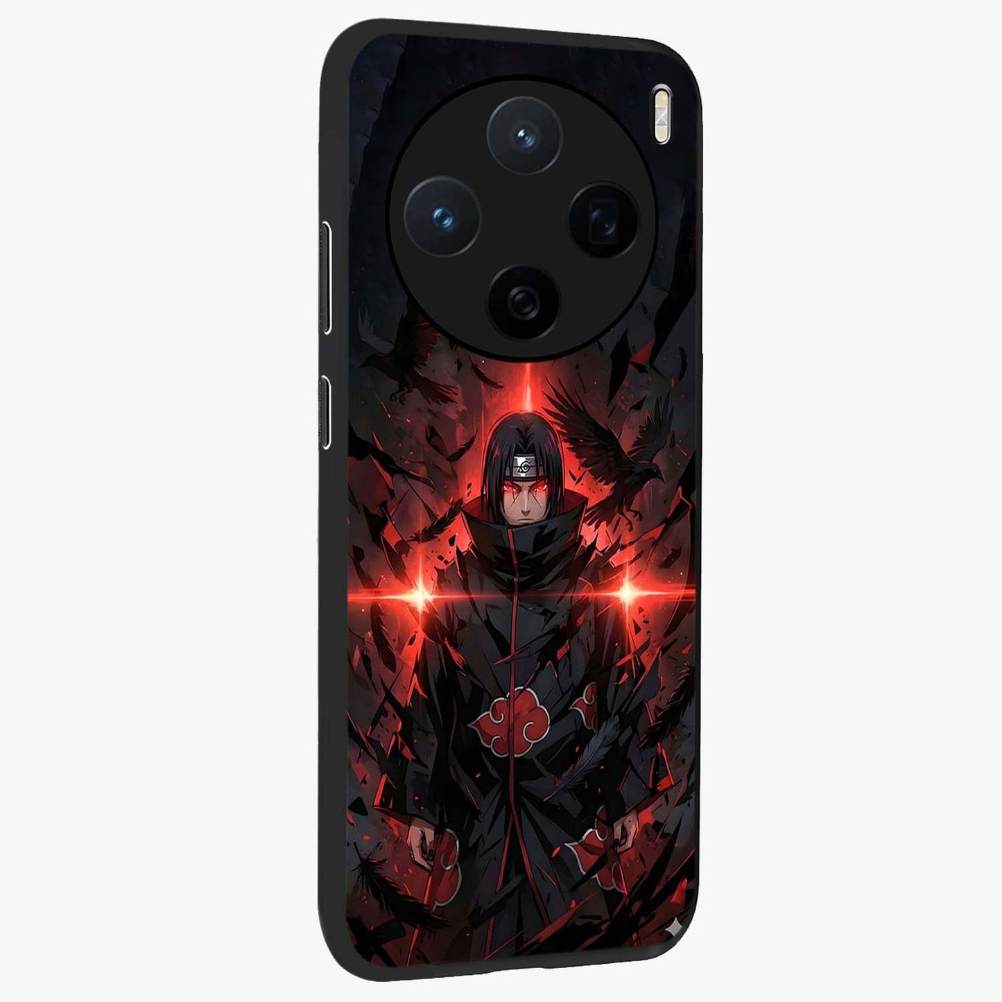 Focus Mode On Glass Case upright view showcasing strong typography statement with sleek motivational theme.