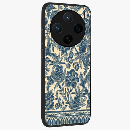 Heirloom Wild Bloom Glass Case upright view showcasing delicate wildflower artwork with timeless floral theme.