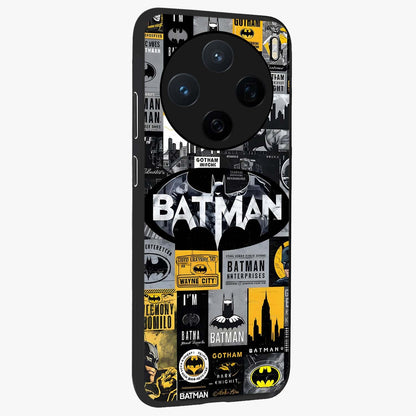 Knight Gotham Rise Glass Case upright view showcasing bold vigilante themed artwork with gothic city vibe.