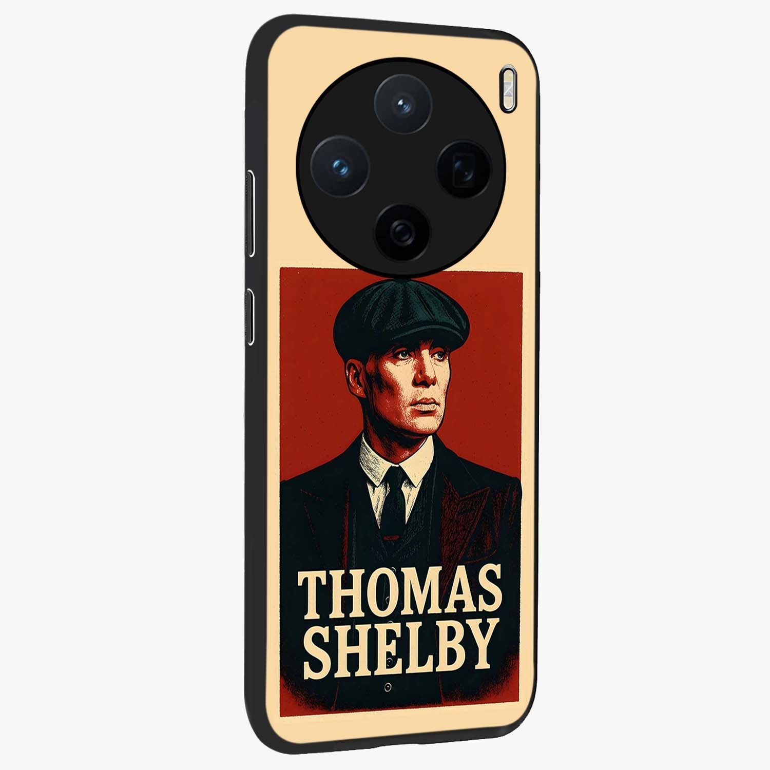 Vintage Mafia Authority Glass Case upright view showcasing dramatic vintage artwork with iconic authority theme.