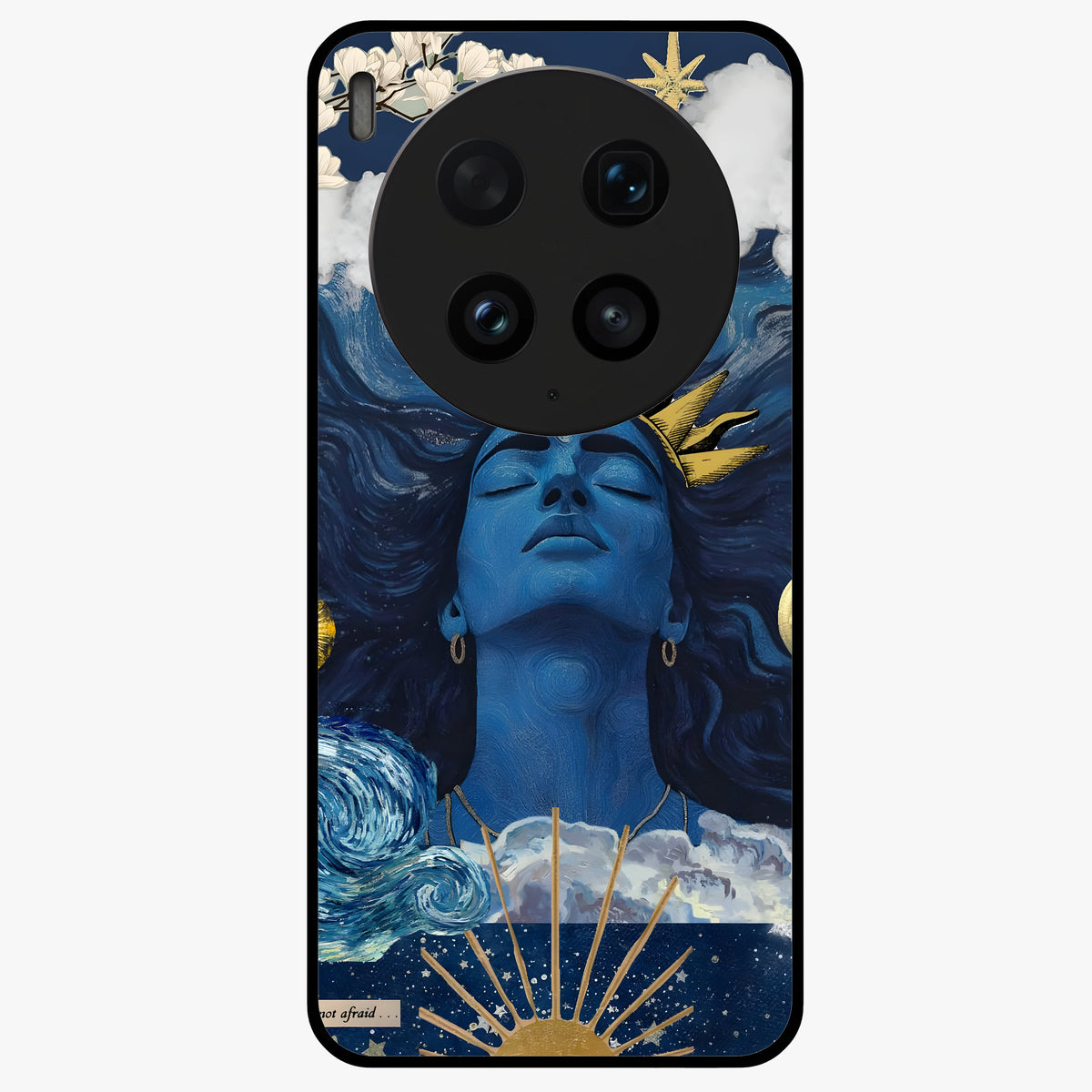 Aesthetic Lord Shiva Glass Case showing flat back view with divine Shiva artwork and glossy glass finish.