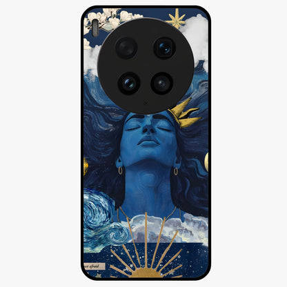 Aesthetic Lord Shiva Glass Case showing flat back view with divine Shiva artwork and glossy glass finish.