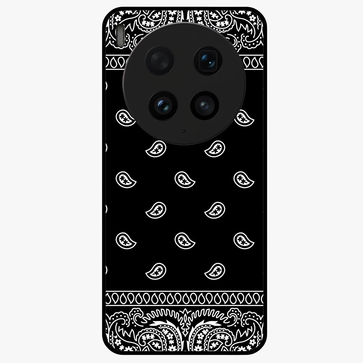 Retro Rebel Threads Glass Case showing flat back view with vintage street style artwork and glossy glass finish.