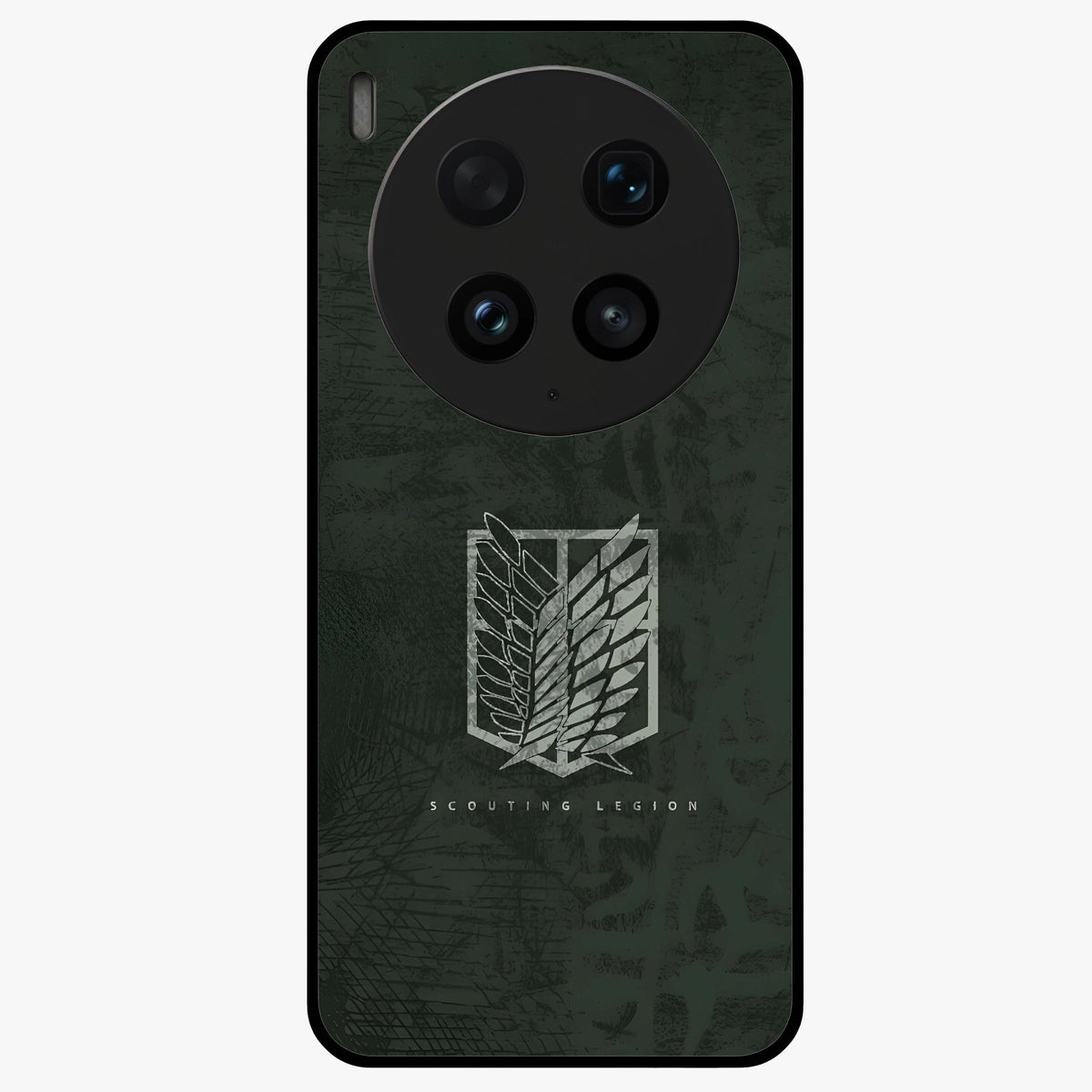 Wings Of Freedom Glass Case showing flat back view with symbolic wings artwork and glossy glass finish.