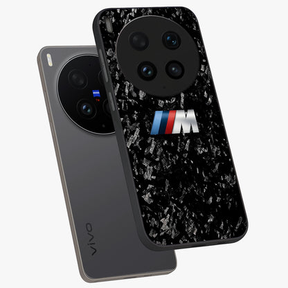 Carbon Speed Mark Glass Case displayed in angled mockup highlighting racing inspired carbon design and sleek aesthetic style.