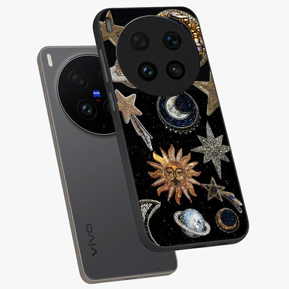 Celestial Gem Constellations Glass Case displayed in angled mockup highlighting gemstone inspired constellation design.