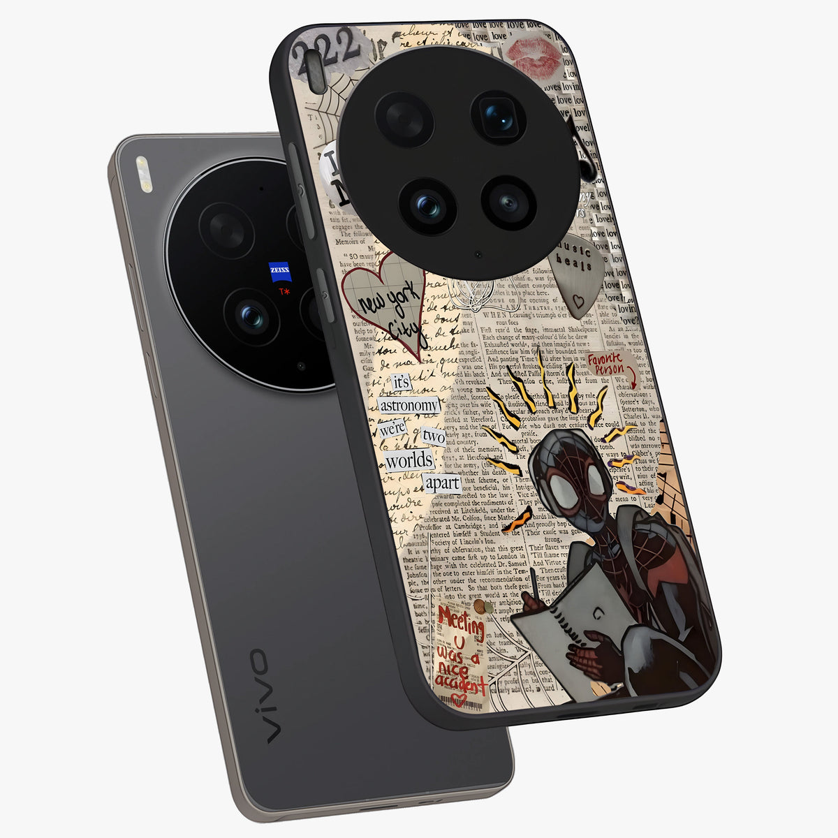 City Dream Sketch Glass Case displayed in angled mockup highlighting minimal city illustration with aesthetic sketch style.