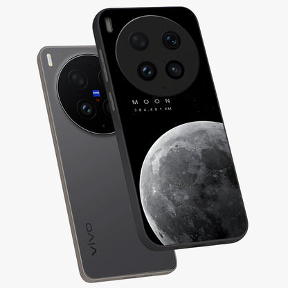 Cosmic Moon Glow Glass Case displayed in angled mockup highlighting celestial moon design with cosmic aesthetic theme.