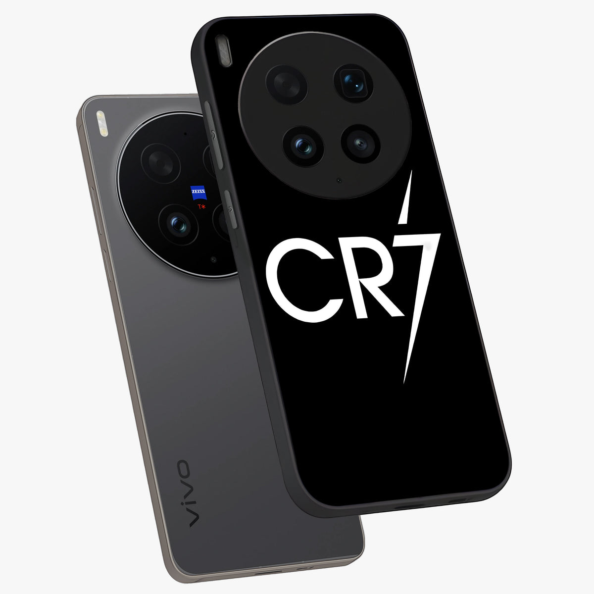 Cr7 Elite Strike Glass Case displayed in angled mockup highlighting powerful sports graphic with bold athletic theme.