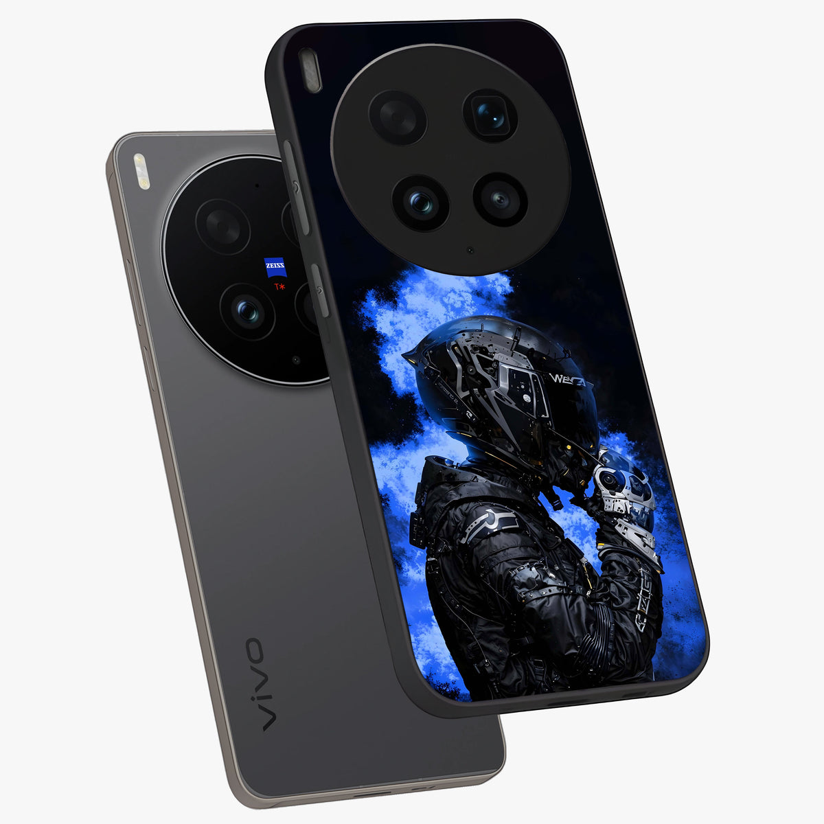 Cyber Sentinel Protocol Glass Case displayed in angled mockup highlighting digital cyber design with sci-fi aesthetic style.