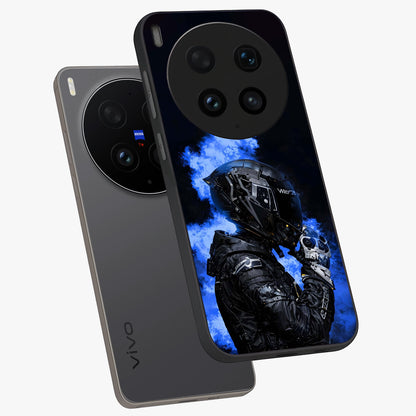 Cyber Sentinel Protocol Glass Case displayed in angled mockup highlighting digital cyber design with sci-fi aesthetic style.