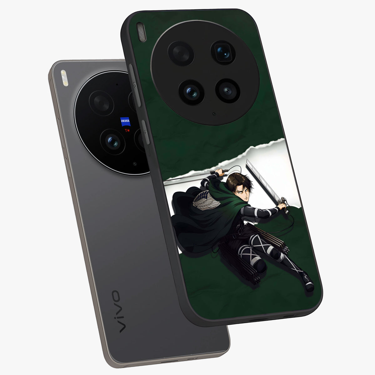 Emerald War Vanguard Glass Case displayed in angled mockup highlighting intense battle inspired design with emerald tone aesthetic.