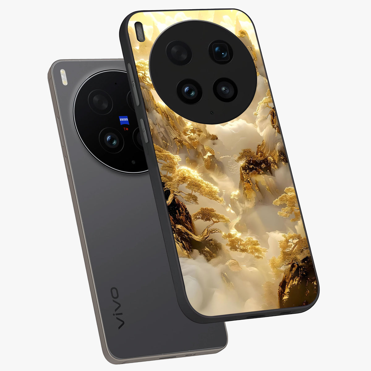 Gates Of Illumination Glass Case displayed in angled mockup highlighting radiant portal inspired design with fantasy aesthetic.
