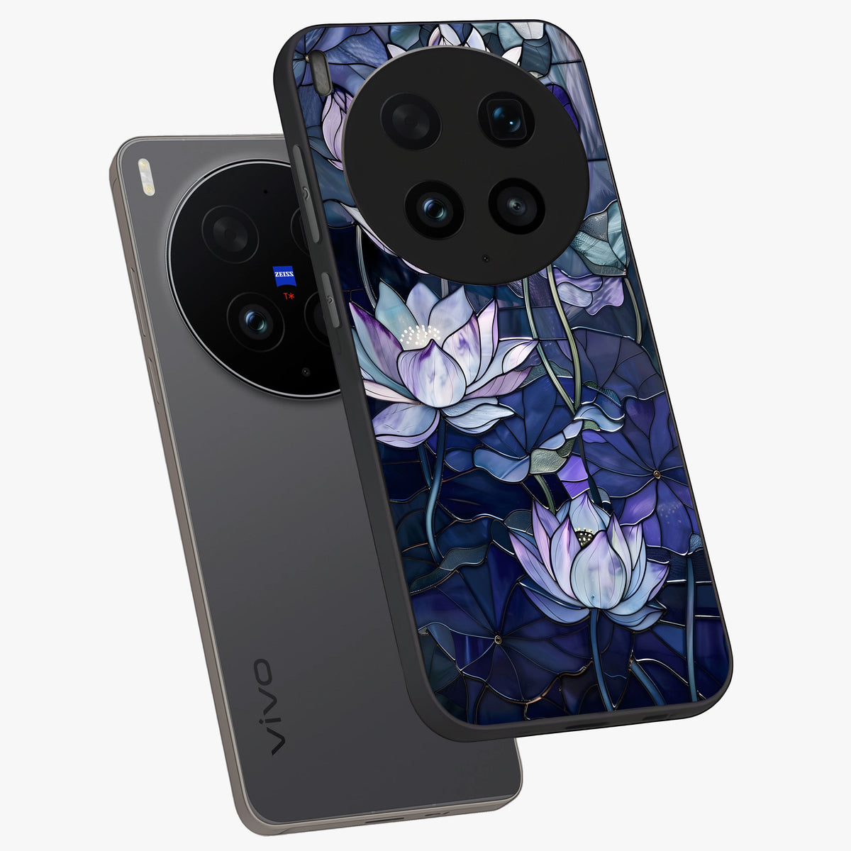 Gloss Petal Rush Glass Case displayed in angled mockup highlighting vibrant petal design with elegant floral aesthetic.