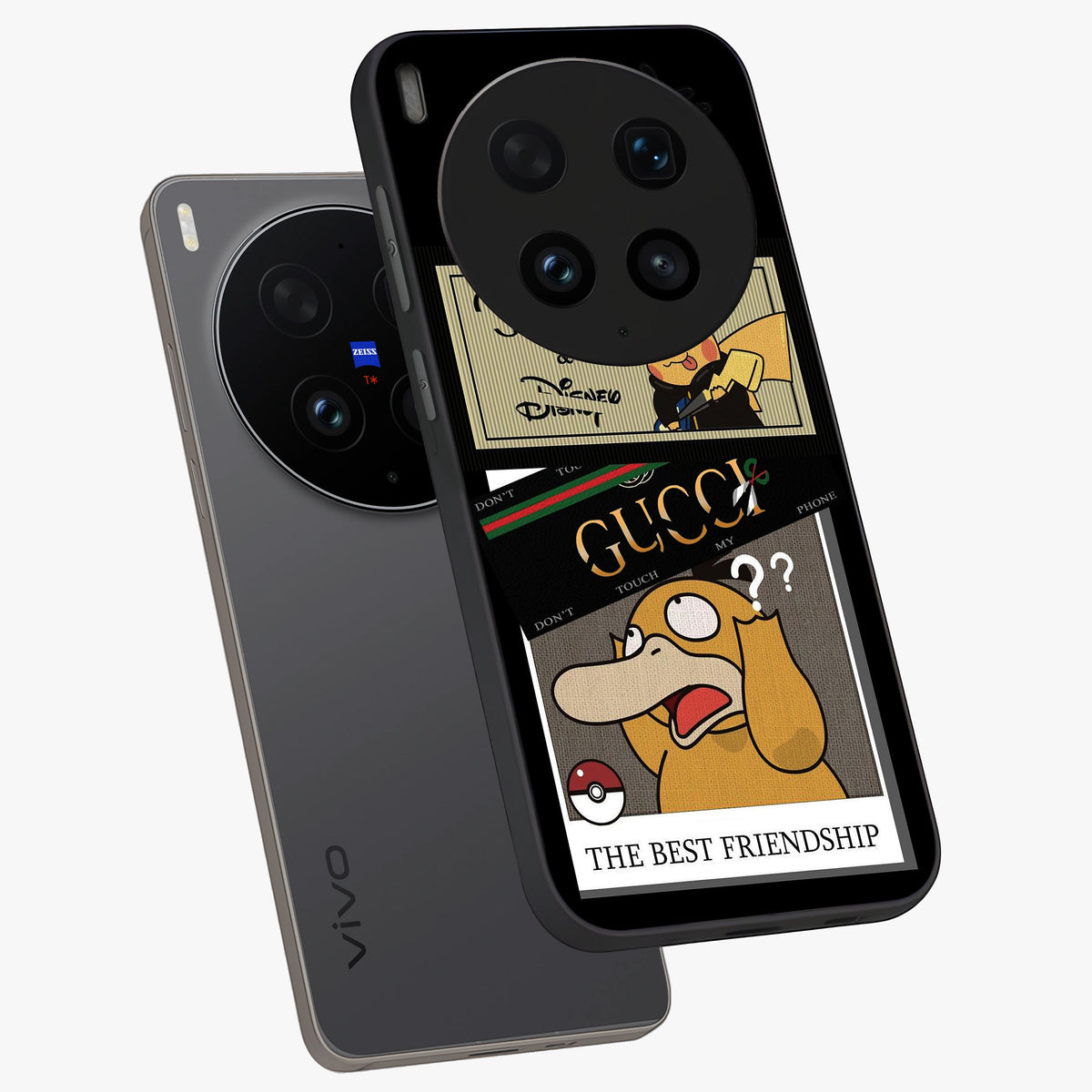 Gucci Play Mashup Glass Case displayed in angled mockup highlighting stylish fashion mashup design with bold aesthetic.